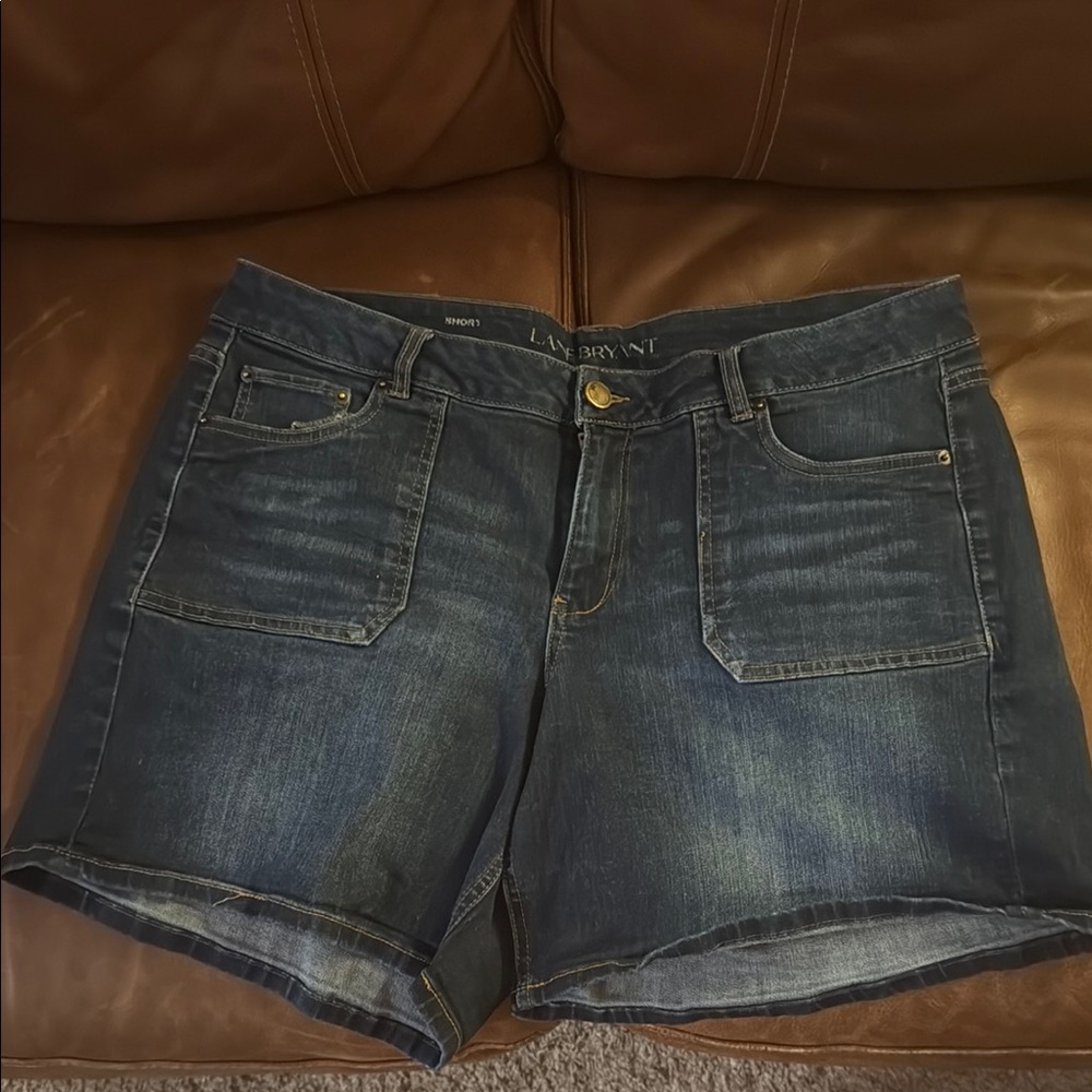 Lane Bryant Blue Jean Shorts Relaxed Fit